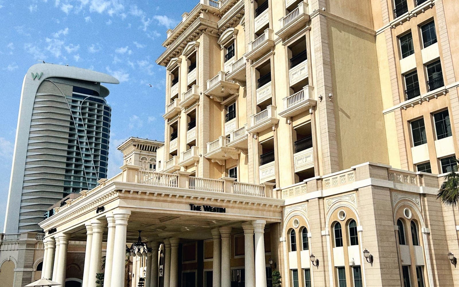 Elegant luxury hotel architecture